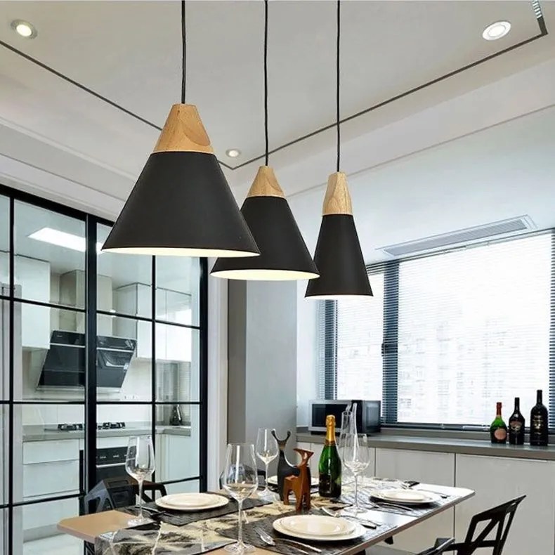 Toolight Toolight, závesná lampa 1xE27 Scandi A, čierna-hnedá, OSW-00146