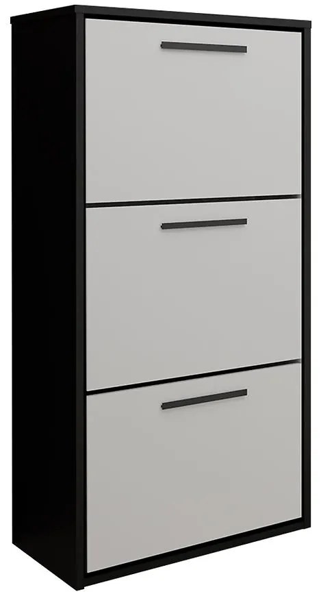 Skrinka na topánky Asper závesná Fr. biela/čierna