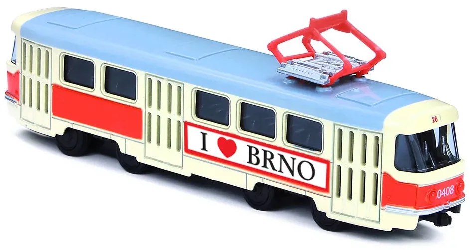 RAPPA Kovová električka Tatra T3 - 16 cm - I Love Brno - Rappa