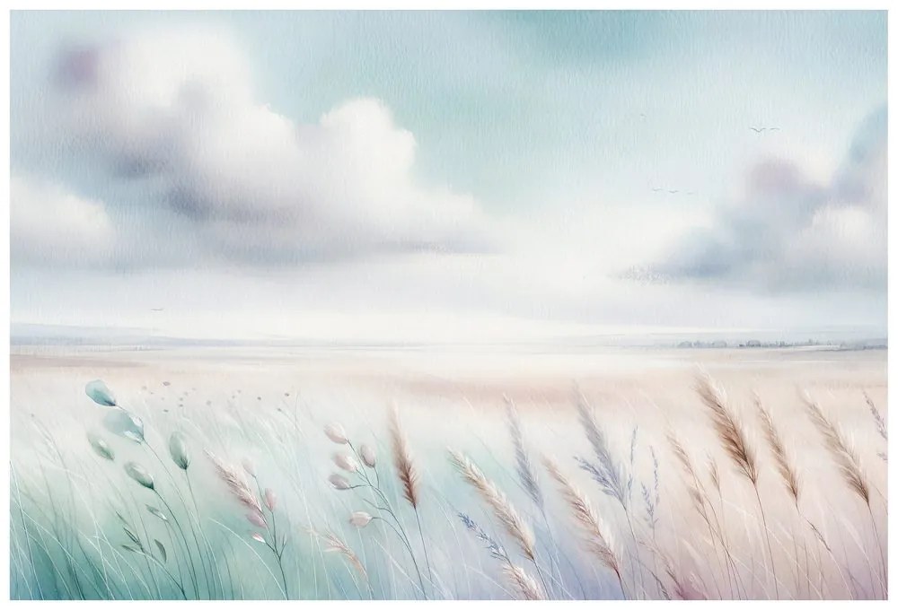 Fototapeta jemné pastelové lúky a obloha