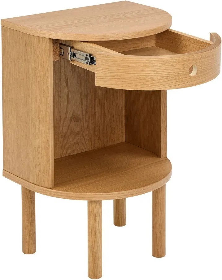 Nočný stolík v dekore duba v svetloprírodnej farbe Paron – Actona