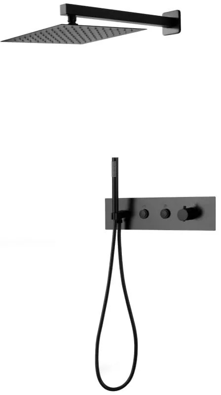 Mexen Azul, podomietková sprchová súprava, čierna matná, 7629-03-70