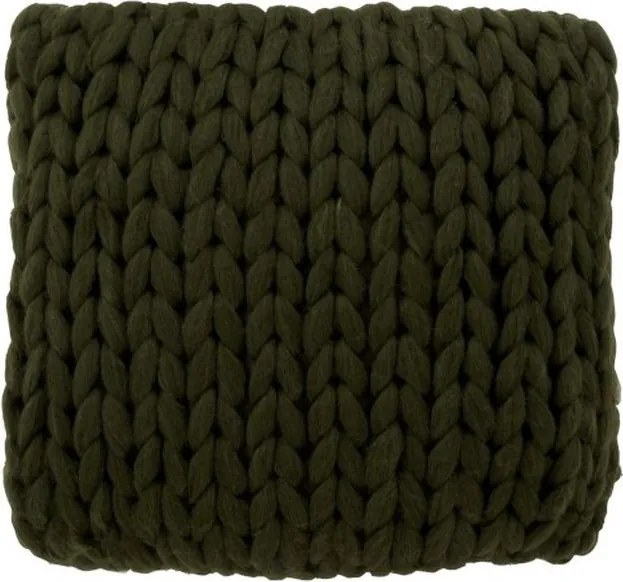 Pletený zelený vankúš Tricot green - 40 * 40 cm