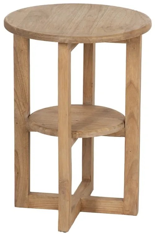 Okrúhly odkladací stolík z masívu mindi ø 40 cm Dala – Ixia