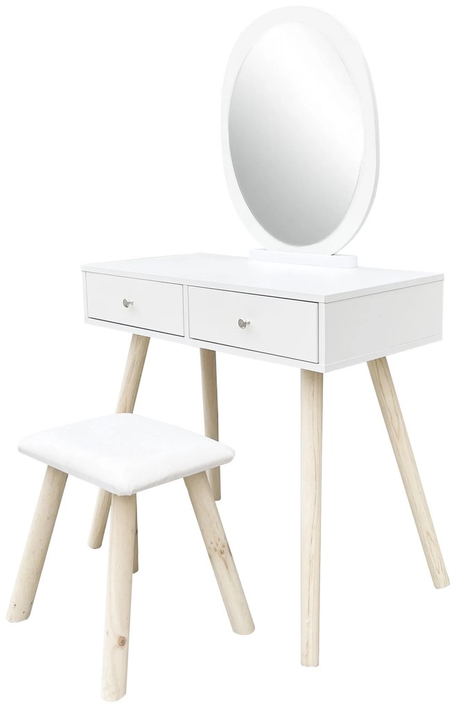 Aga Toaletný stolík so stoličkou MRDT06 Biely