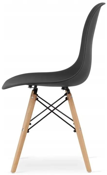 Jedálenská zostava TODI 60cm okrúhly stolový set čierny + 2 stoličky OSAKA čierne