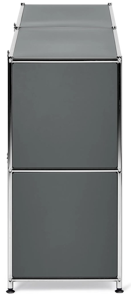 Odkladacia skrinka »CN3« so štyrmi výklopnými doskami, sivá