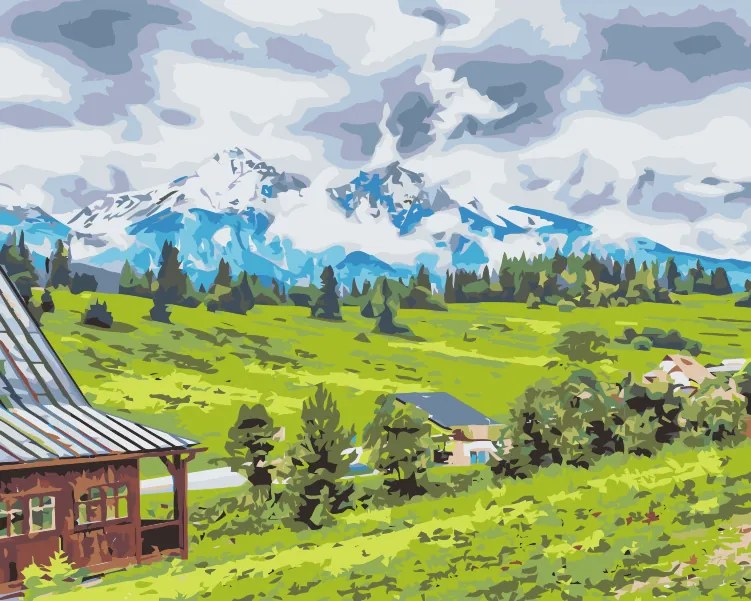 Gario Maľovanie podľa čísel Vysoké Tatry Rozmery: 40 x 30 cm, Rámovanie: S vnútorným rámom