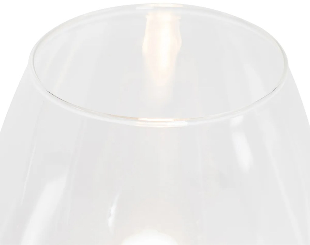 Klasická stolná lampa zlatá so sklom - Elien