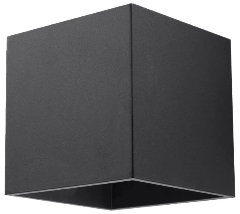 Nástenné svietidlo Quad, 1x čierne kovové tienidlo