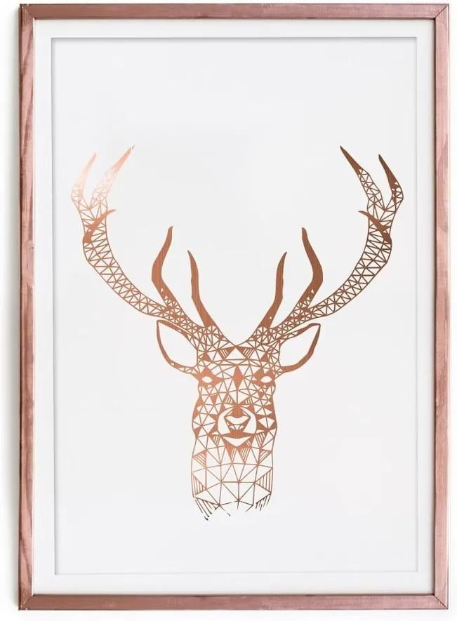 Zarámovaný plagát Really Nice Things Golden Deer, 40 × 60 cm