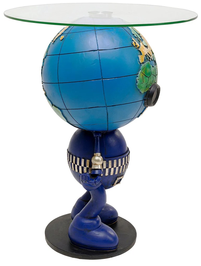 Robot World príručný stolík modrý Ø40 cm