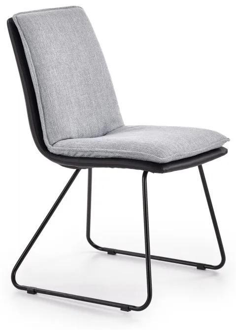 Jedálenská stolička K326 svetlosivá / čierna Halmar
