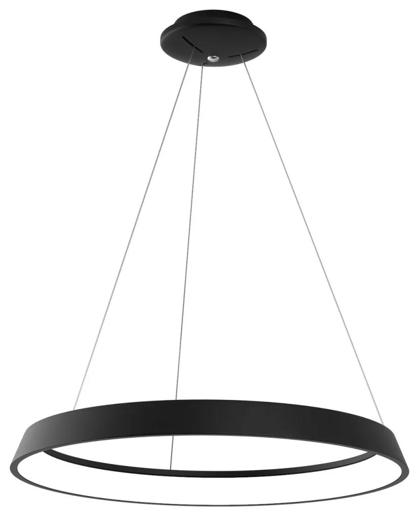 IMMAX NEO LIMITADO Inteligentné závesné svetlo LED, 39 W, teplá biela-studená biela, čierna, 60 cm, okrúhle, v