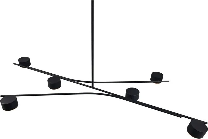 Čierne kovové závesné svietidlo Coda – Trio Select