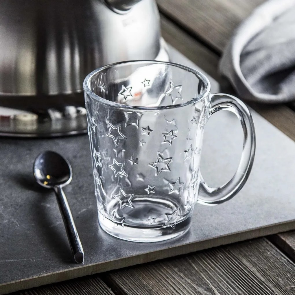 Altom Súprava 6 sklenených hrnčekov Star 300 ml