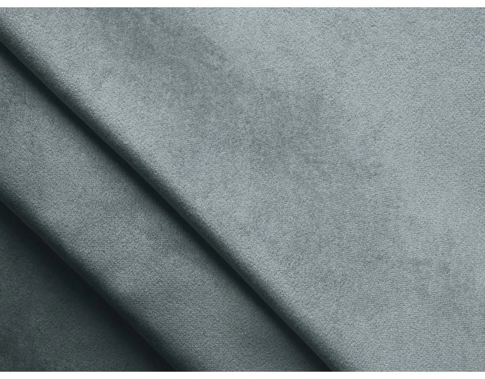 Modrá zamatová rozkladacia/s úložným priestorom pohovka 238 cm Kalena – Makamii