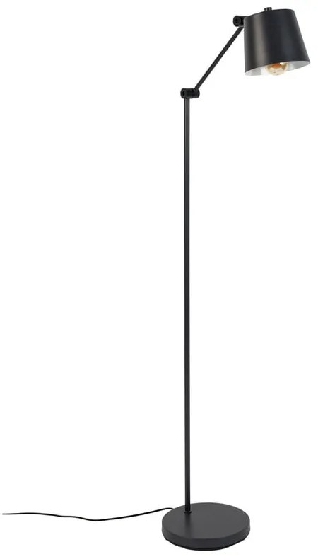 Čierna stojacia lampa s kovovým tienidlom (výška 135 cm) Hajo – White Label