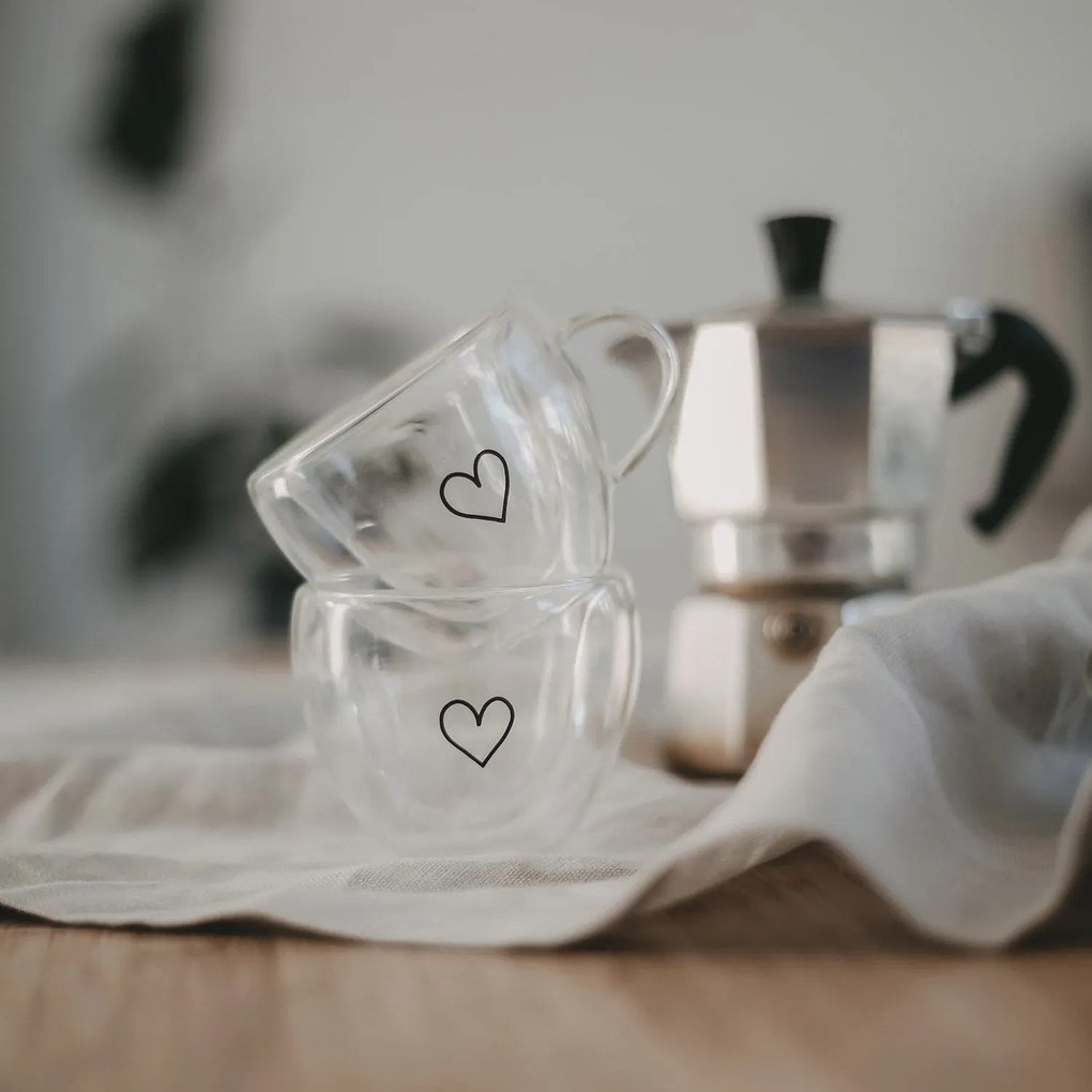 Eulenschnitt Sklenený hrnček na espresso Heart 50 ml