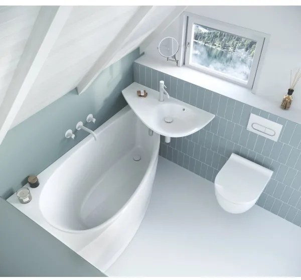 Ravak CQ01000000 - Rohová vaňa AVOCADO 160x75 cm akrylát/biela