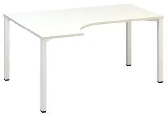 Ergo kancelársky stôl Alfa 200, 180 x 120 x 74,2 cm, ľavé vyhotovenie, dezén biely, RAL9010