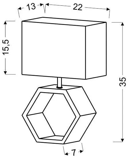 Stolná lampa VIDAL 1xE27/40W/230V šedá