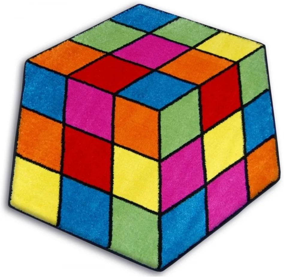 Detský kusový koberec Rubikova kocka viacfarebný, Velikosti 100cm