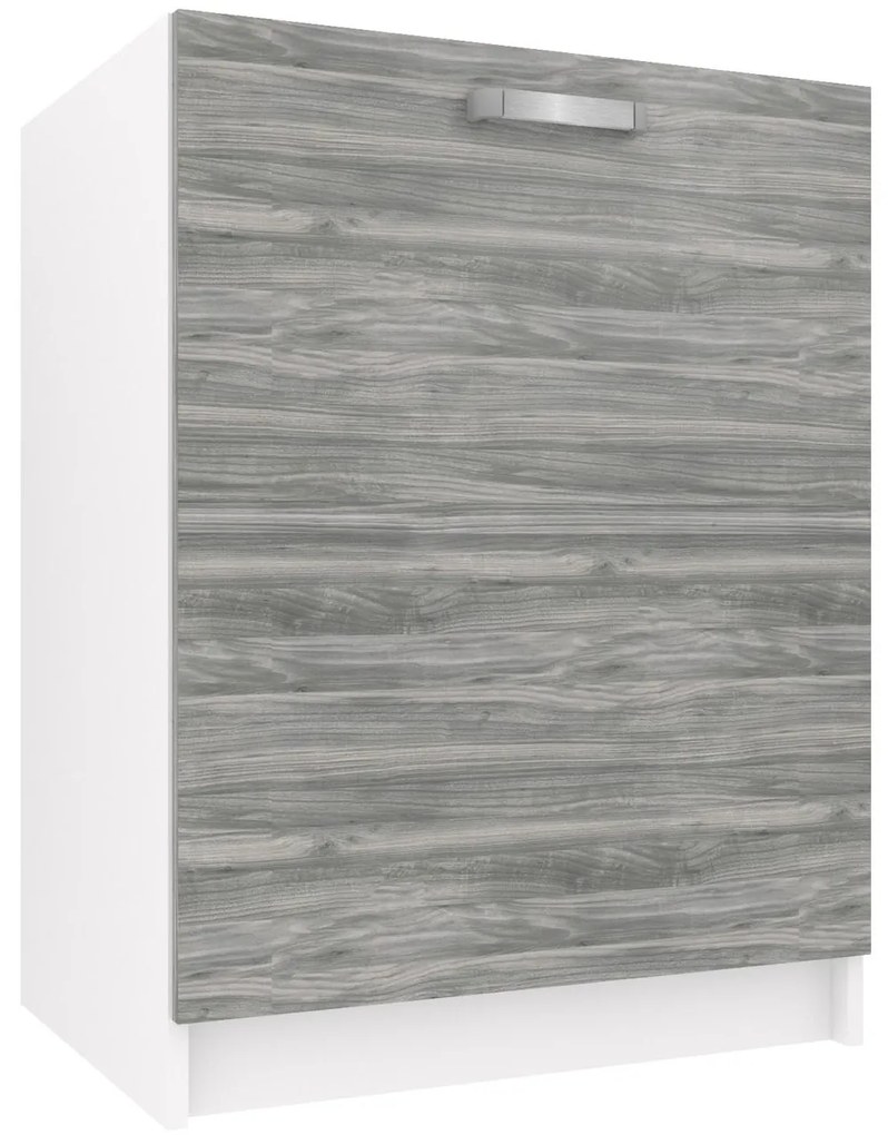 Kuchynská skrinka Belini drezová 60 cm šedý antracit Glamour Wood bez pracovnej dosky TOR SDZ60/0/WT/GW/0/U