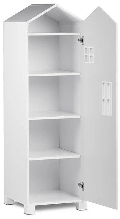 Detská skriňa domček 152 cm - šedá