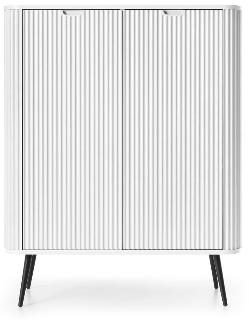 Komoda Zova 103 cm biela/čierna