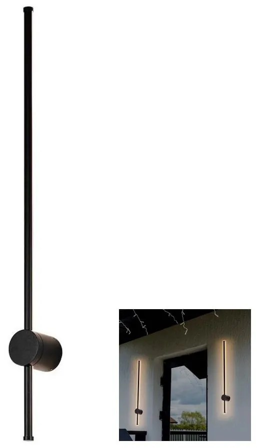 LED Vonkajšie nástenné svietidlo LED/12W/230V 3000K IP65 čierna