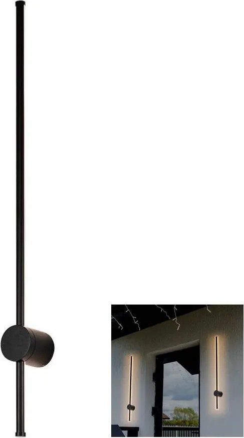 LED Vonkajšie nástenné svietidlo LED/12W/230V 3000K IP65 čierna