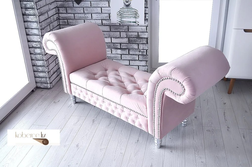 Leňoška LONGUE Velvet Pastel pink