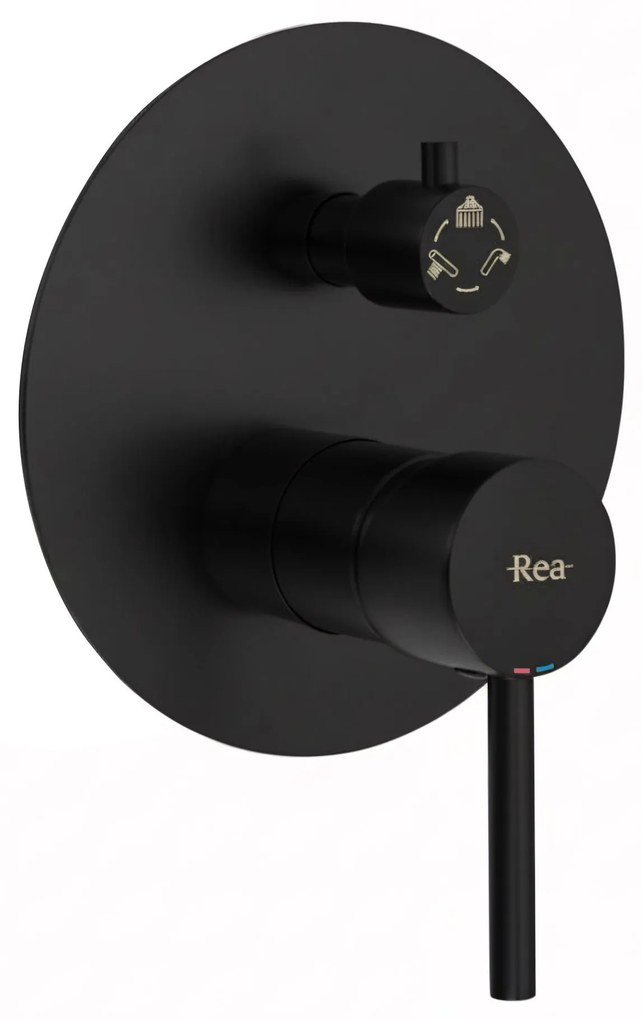 Rea Lungo, podomietková vaňová súprava so sprchou + box P6300 - komplet sada, čierna, REA-P4112