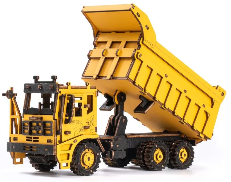 Robotime Rokr 3D dřevěné puzzle Nákladní auto - sklápěč 225 ks