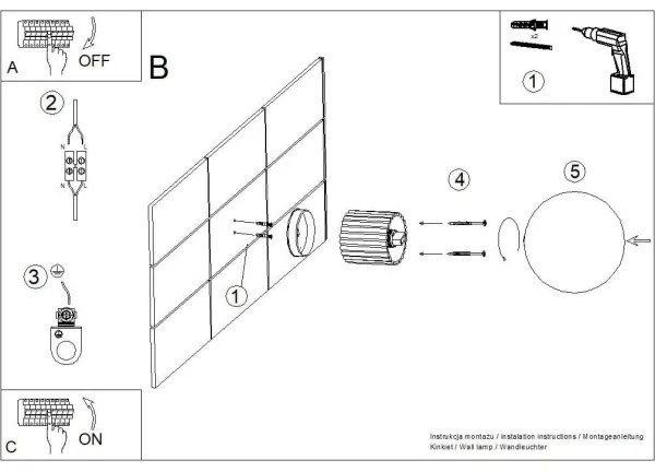 Sollux SL.1712 - Kúpeľňové nástenné svietidlo HALO 1xG9/8W/230V IP44 čierna