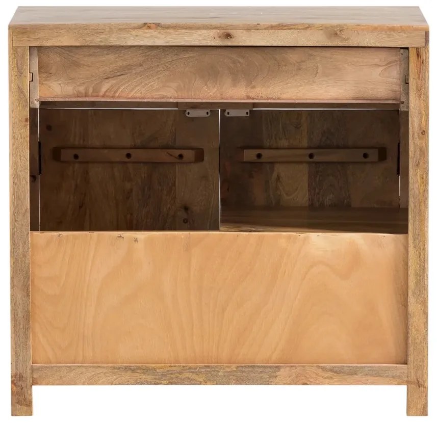 furniture-nabytek.cz - Masivní umyvadlová skříňka Delhi z mangového dřeva, lakovaná, hnědá – 80 cm