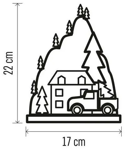 LED Vianočná dekorácia  10xLED/2xAA béžová