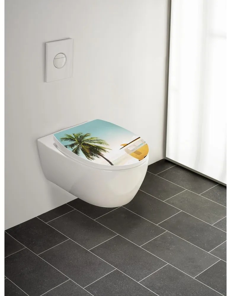 Záchodová doska s automatickým zatváraním 36,5 x 45 cm Corbara – Wenko