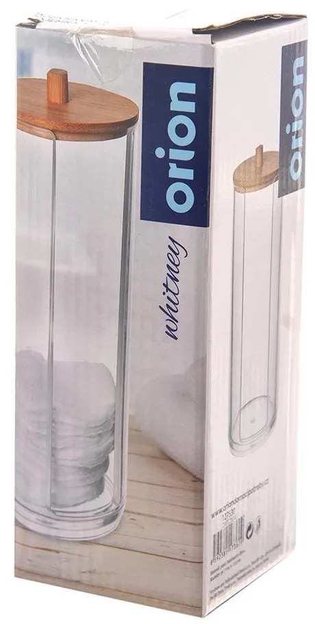 Orion Organizér / Zásobník na vatové, odličovacie tampóny, akryl, bambus WHITNEY