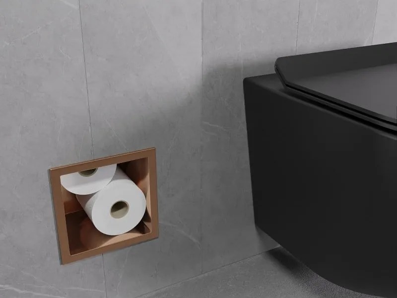 Mexen X-Wall-B, zapustený zásobník na WC papier, medená matná - 19C5