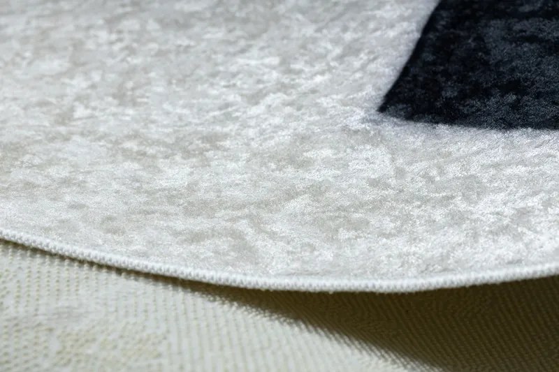 Dywany Łuszczów, Detský kusový koberec Bambino 2139 Football, 100x100 (priemer) kruh, čiernobiela, detská izba