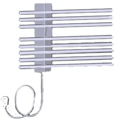 Radiátor elektrický Elvl Liner 39,5x55 cm metalická strieborná LINERMS