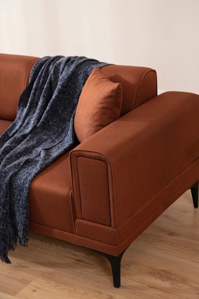 Rohová sedacia súprava Horizon 250 cm tehlová ľavá