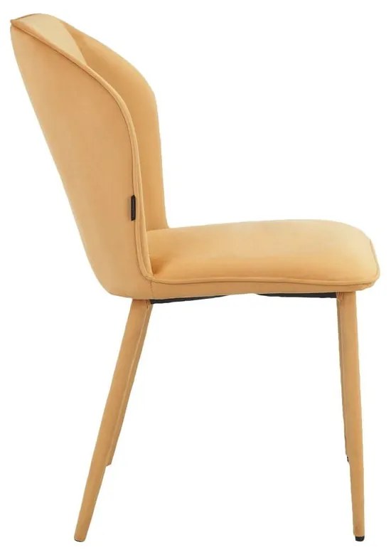 Žlté zamatové jedálenské stoličky v súprave 2 ks Wilma – Støraa