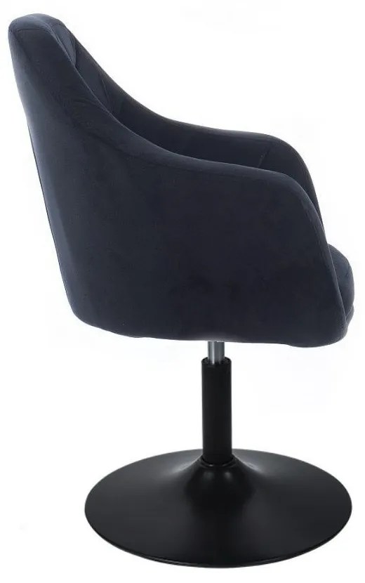 LuxuryForm DESIGN Kreslo ROMA VELUR na čiernom tanieri - čierne