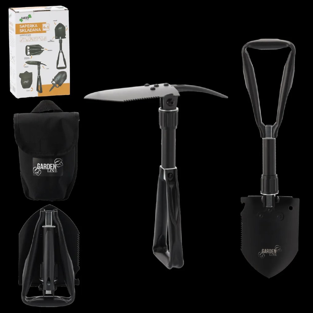 Garden Line MULTIFUNKČNÁ SKLADACIA LOPATA 19,5 / 46,5 CM 6 V 1