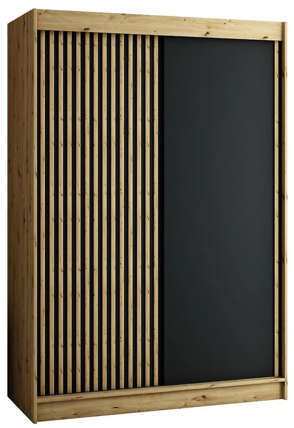 Skriňa Lamelo 150 Dub Artisan/čierna