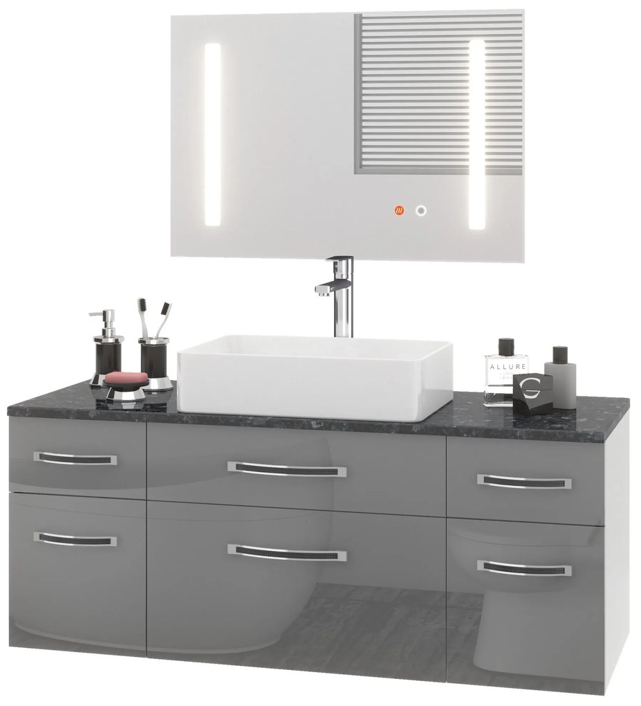 Kúpeľňový nábytok Euphoria EUP P 120/0/W/S/0/BK/MB