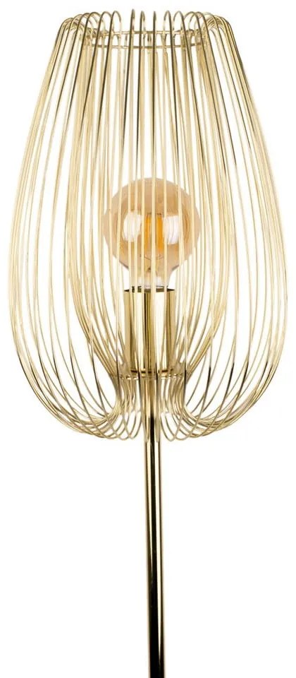 Stojacia lampa v zlatej farbe Leitmotiv Lucid, výška 150 cm